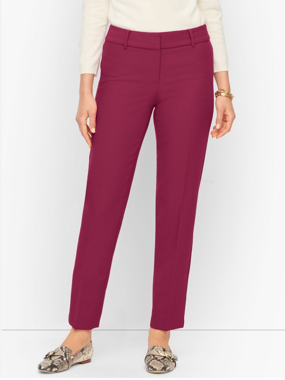 Talbots Wine Red Ankle Pants